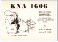 KNA-1606 Bud Boswell Coalinga CA 1960s Vintage Postcard CB QSL 1