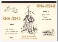 KNA-2243 Bill Ballam San Leandro CA 1960s Vintage Postcard CB QSL 2