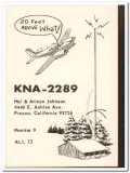 KNA-2289 Mel Johnson Fresno CA 1960s Vintage Postcard CB QSL Card 2