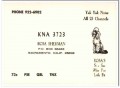 KNA-3723 Rosa Sherman Sacramento CA 1960s Vintage Postcard CB QSL 1