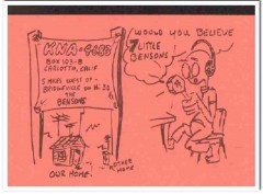 KNA-4683 Benson Family Carlotta CA 1960s Vintage Postcard CB QSL