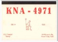 KNA-4971 R G Sanford Grass Valley CA 1960s Vintage Postcard CB QSL 2
