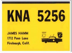 KNA-5256 James Hamm Firebaugh CA 1960s Vintage Postcard CB QSL 1