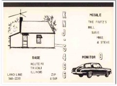 KNJ-5466 Bill Fritz Trivoli Illinois 1960s Vintage Postcard CB QSL