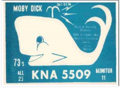 KNA-5509 Dick Downey Rancho Cordova CA 1960s Vintage Postcard CB QSL