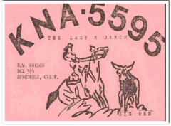 KNA-5595 Roy Kaylor Spreckles CA 1960s Vintage Postcard CB QSL 3