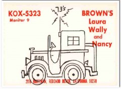 KOX-5323 Wally Brown Redondo Beach CA 1960s Vintage Postcard CB QSL