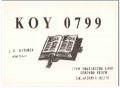 KOY-0799 J D Kitchen Redondo Beach CA 1960s Vintage Postcard CB QSL 1