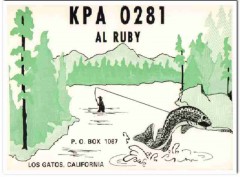 KPA-0281 Al Ruby Los Gatos CA 1960s Vintage Postcard CB QSL Card