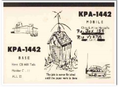 KPA-1442 Chas Metcalf Rio Vista CA 1960s Vintage Postcard CB QSL
