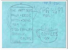 KPA-4687 Eddie Pattison Oroville CA 1960s Vintage Postcard CB QSL KPA-4687 Eddie Pattison Oroville CA 1960s Vintage Postcard CB QSL