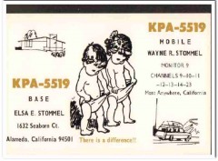 KPA-5519 Wayne Stommel Alameda CA 1960s Vintage Postcard CB QSL KPA-5519 Wayne Stommel Alameda CA 1960s Vintage Postcard CB QSL
