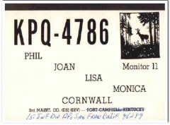 KPQ-4786 Phil Cornwall San Francisco CA 1960s Vintage Postcard CB QSL