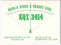 KQX-3414 Jerry Husted Redondo Beach CA 1960s Vintage Postcard CB QSL 2 KQX-3414 Jerry Husted Redondo Beach CA 1960s Vintage Postcard CB QSL 2