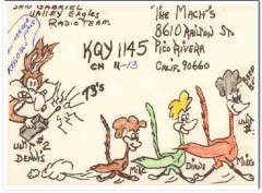 KQY-1145 Dennis Mach Pico Rivera CA 1960s Vintage Postcard CB QSL KQY-1145 Dennis Mach Pico Rivera CA 1960s Vintage Postcard CB QSL