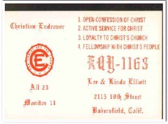 KQY-1163 Lee Elliott Bakersfield CA 1960s Vintage Postcard CB QSL KQY-1163 Lee Elliott Bakersfield CA 1960s Vintage Postcard CB QSL