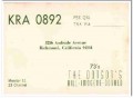 KRA-0892 Bill Dotson Richmond CA 1960s Vintage Postcard CB QSL 1