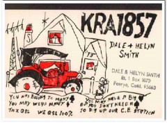 KRA-1857 Dale Smith Penryn CA 1960s Vintage Postcard CB QSL Card KRA-1857 Dale Smith Penryn CA 1960s Vintage Postcard CB QSL Card