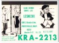 KRA-2213 Slug Lesneski Porterville Cal 1960s Vintage Postcard CB QSL 1