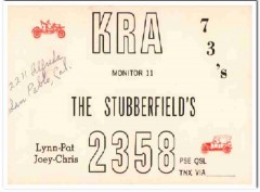 KRA-2358 Lynn Stubberfield San Pablo CA 1960s Vintage Postcard CB QSL KRA-2358 Lynn Stubberfield San Pablo CA 1960s Vintage Postcard CB QSL