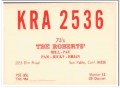 KRA-2536 Bill Roberts San Pablo CA 1960s Vintage Postcard CB QSL 2