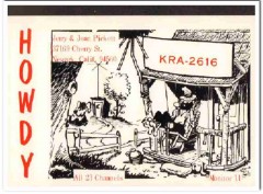 KRA-2616 Jerry Pickett Newark CA 1960s Vintage Postcard CB QSL Card KRA-2616 Jerry Pickett Newark CA 1960s Vintage Postcard CB QSL Card