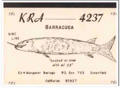 KRA-4237 Ed Barlogio Greenfield CA 1960s Vintage Postcard CB QSL KRA-4237 Ed Barlogio Greenfield CA 1960s Vintage Postcard CB QSL
