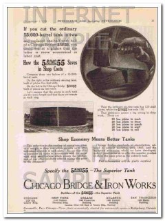 Chicago Bridge Iron Works 1921 Vintage Ad Oil 5ring55 Superior Tank Chicago Bridge Iron Works 1921 Vintage Ad Oil 5ring55 Superior Tank