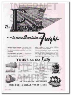 missouri-kansas-texas lines 1948 mkt katy railroad power vintage ad