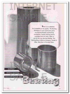 bunting brass bronze company 1948 bushings bearings bars vintage ad