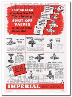 imperial brass mfg company 1948 shut-off valves plumbing vintage ad imperial brass mfg company 1948 shut-off valves plumbing vintage ad