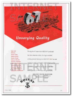 solvay sales 1948 allied chemical dye co unvarying quality vintage ad