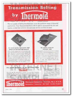thermoid company 1948 industrial transmission belting vintage ad