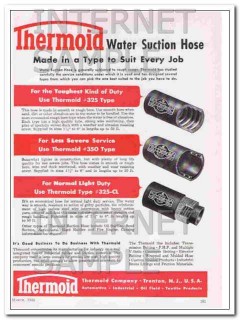 thermoid company 1948 water suction hose vintage ad