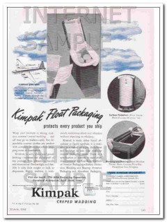 kimberly-clark corporation 1948 kimpak float packaging ship vintage ad kimberly-clark corporation 1948 kimpak float packaging ship vintage ad