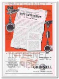 grinnell company inc 1948 high temperature pipe suspension vintage ad