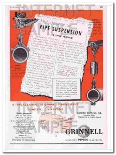 grinnell company inc 1948 high temperature pipe suspension vintage ad grinnell company inc 1948 high temperature pipe suspension vintage ad