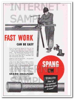 spang-chalfant 1948 fast work can be easy cw pipe vintage ad