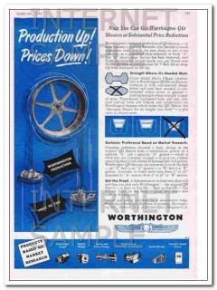worthington pump machinery corp 1948 production up vintage ad
