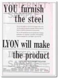 lyon metal products inc 1948 you furnish the steel vintage ad lyon metal products inc 1948 you furnish the steel vintage ad