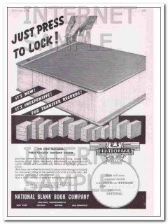 national blank book company 1948 just press top lock vintage ad national blank book company 1948 just press top lock vintage ad