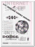 dodge mfg corp 1948 taper lock flexible coupling vintage ad