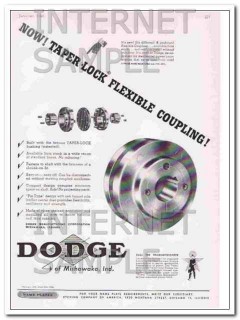 dodge mfg corp 1948 taper lock flexible coupling vintage ad