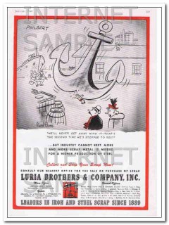 luria brothers company 1948 philbert never get away with it vintage ad