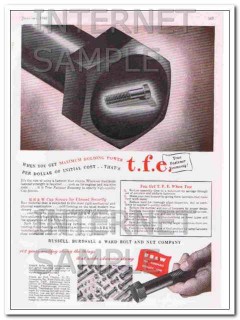 russell burdsall ward bolt nut company 1948 tfe hold power vintage ad russell burdsall ward bolt nut company 1948 tfe hold power vintage ad