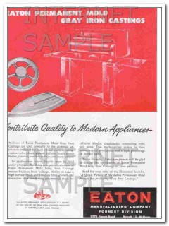eaton mfg company 1948 permanent mold iron castings vintage ad