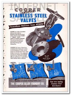 cooper alloy foundry co 1948 blue stainless steel valves vintage ad