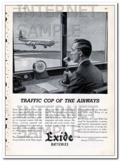 electric storage battery company 1948 traffic cop airways vintage ad