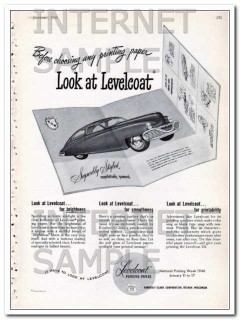 kimberly clark corp 1948 choosing levelcoat printing paper vintage ad kimberly clark corp 1948 choosing levelcoat printing paper vintage ad