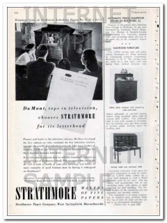 strathmore paper company 1948 du mont television letterhead vintage ad strathmore paper company 1948 du mont television letterhead vintage ad
